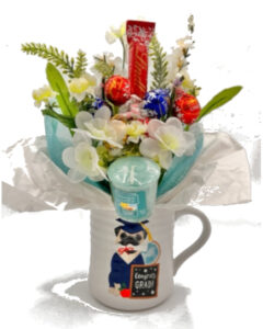 congratulations grad mug bouquet gift set