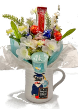 congratulations grad mug bouquet gift set