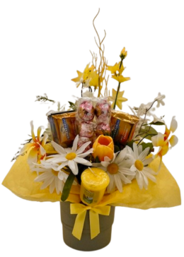 yellow fizz bouquet gift set