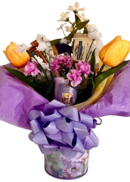 lilac spring bouquet gift set