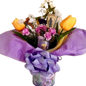 lilac spring bouquet gift set