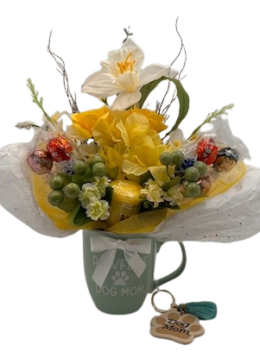 ceramic mug bouquet pawfect dog mom