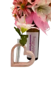 pink heart shaped eco bud vases