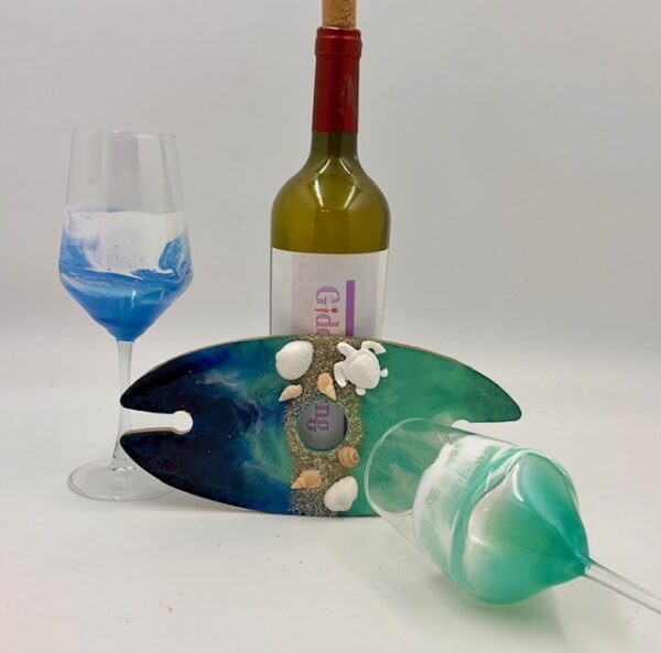 Tropical beach wine set