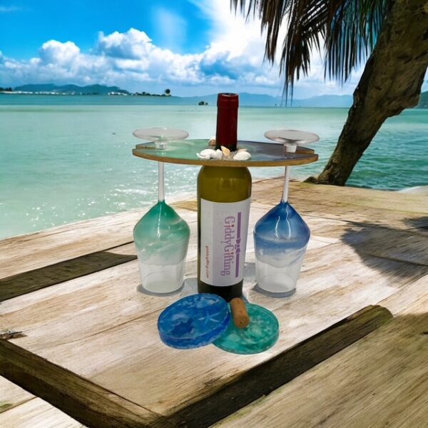 tropical beach wine set