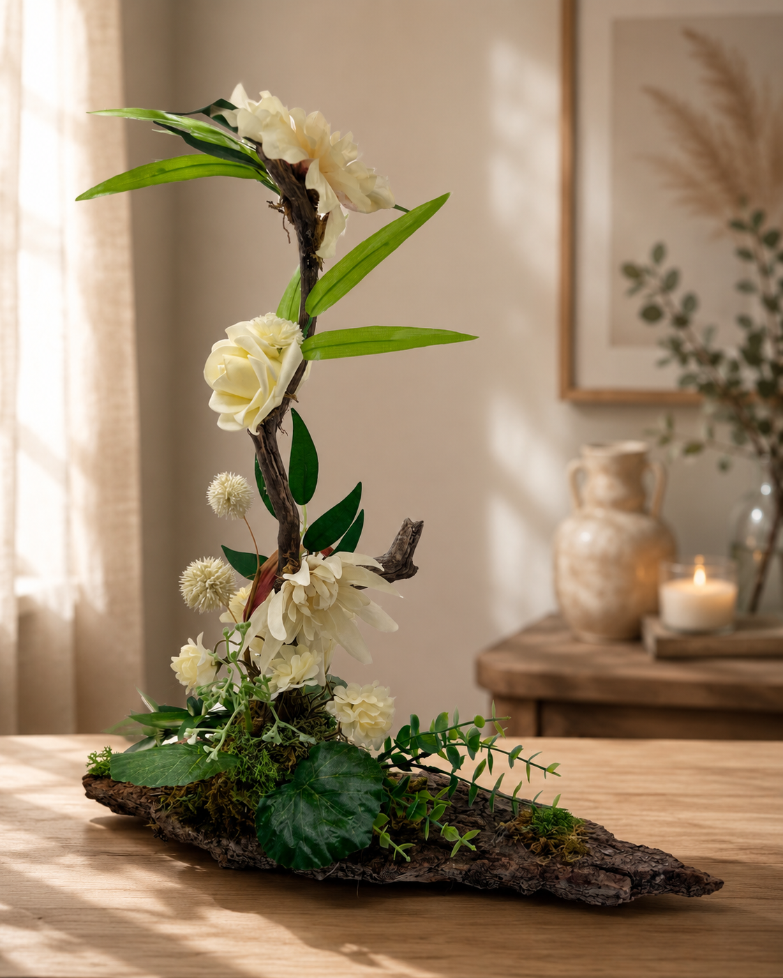 Forest Gem Driftwood table centerpiece