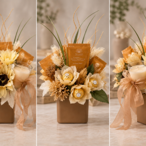 Bloom and Glow Luxe Tea Candle and Chocolate gift set